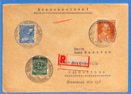 Allemagne Zone AAS 1947 - Lettre Einschreiben De Dresden - G33259 - Sonstige & Ohne Zuordnung