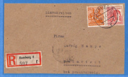 Allemagne Zone AAS 1947 - Lettre Einschreiben De Hamburg - G33252 - Other & Unclassified