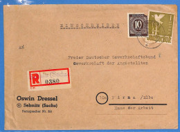 Allemagne Zone AAS 1947 - Lettre Einschreiben De Sebnitz - G33253 - Sonstige & Ohne Zuordnung