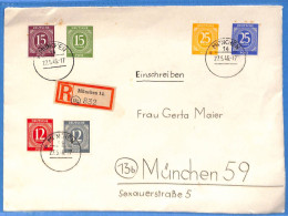 Allemagne Zone AAS 1946 - Lettre Einschreiben De Munchen - G33260 - Other & Unclassified