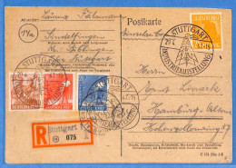Allemagne Zone AAS 1947 - Cartre Postale Einschreiben De Stuttgart - G33251 - Other & Unclassified