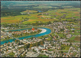 Austria - 5110 Oberndorf Bei Salzburg - Bayr. Grenzstadt Laufen - Luftbild - Brücke - KIrche - Lofer