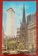 Uncirculated Postcard - USA - NY, NEW YORK CITY - TRINITY CHURCH, Broadway And Wall Street - Iglesias