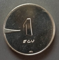 Rare Pièce Bimetallique De 1 ECU = 1 Euro De Fabrice Huber 2015 - Monnaie De Paris - Euro - Euros De Las Ciudades