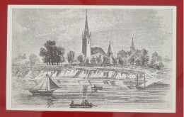Uncirculated Postcard - USA - NY, NEW YORK CITY - TRINITY CHURCH From The Hudson River, 1740 - Églises