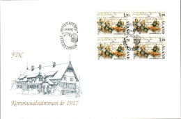 ALAND FDC 1987 REUNION DE 1917 - Ålandinseln