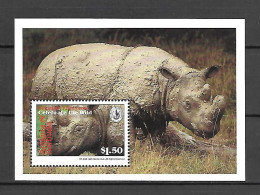 Antigua & Barbuda 1994 Animals - Rhinoceros - The 100th Anniversary Of Sierra Club MS #1 MNH - Antigua And Barbuda (1981-...)