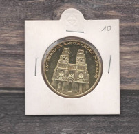 Médaille Souvenirs&Patrimoine : Cathédrale Sainte Croix D'Orléans (couleur Or) - 2010 - Otros & Sin Clasificación