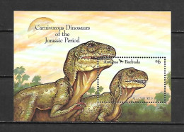 Antigua & Barbuda 1992 Dinosaurs - Carnivorous Dinosaurs Of The Jurassic Period MS MNH - Prehistorics