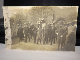 CARTOLINA FOTOGRAFIA FUNERALE FOTO VISCONTI LESA LAGO MAGGIORE MILITARE CARABINIERE FORMATO PICCOLO - Characters