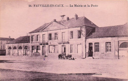 Fauville En Caux - La Mairie Et La Poste     -  CPA °J - Other & Unclassified