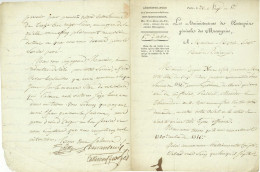 Administrateurs De L'entreprise Generale Des Messageries 1804 Paris Pour Bordeaux - 1801-1848: Précurseurs XIX