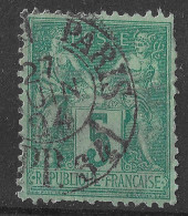 Lot N°32 N°75, Oblitéré Cachet à Date PARIS JOURNAUX PP 34 AV.MARCEAU - 1876-1898 Sage (Type II)