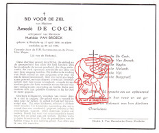 DP Amedè De Cock ° Kruibeke 1884 † 1960 X Mathilde Van Broeck // Egghe Nielandt Vijt Borggraef - Andachtsbilder
