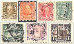 U.S. 1922-25 8 Values Used - Used Stamps