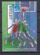 LITHUANIA 1996 Basketball MNH(**) Mi Bl 8 #Lt1121 - Lituania