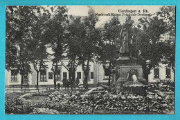 * Uerdingen A. Rhein - Krefeld (Nordrhein Westfalen - Deutschland) * (Verlag Worringer) Markt Kaiser Friedrich Denkmal - Krefeld