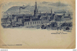 76 FECAMP Carte Réclame Ou PUB De LA BENEDICTINE Vers 1904 VOIR DOS Bouteille Imprimée à L'Exposition - Werbepostkarten