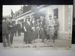CARTOLINA FOTOGRAFIA 1923 MONTECATINI TERME MILITARE FORMATO PICCOLO - Photographs