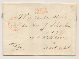 SNEEK FRANCO - Dordrecht 1831 - Vrijmetselarij - Lakzegel - ...-1852 Prephilately