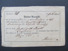 RECEPIS Liebau Město Libavá - Troppau Domstadtl Domašov 1880 // P9930 - Brieven En Documenten