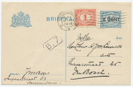 Briefkaart G. 94 A I / Bijfrankering Amsterdam - S Hertogenbos - Ganzsachen