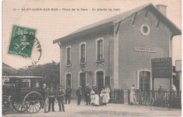 CPA De SAINT-AUBIN Sur MER - Place De La Gare. - Saint Aubin