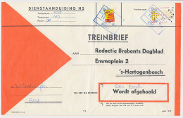 Treinbrief Best - S Hertogenbosch 1968 - Unclassified