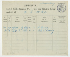 Veldpost 4 Utrecht - Soesterberg 1939 - Advies  - Ohne Zuordnung