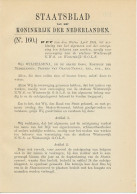Staatsblad 1934 : Spoorlijn Winterswijk NWS En GOLS - Historical Documents