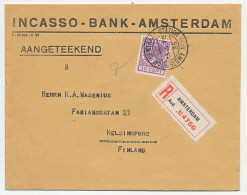 Em. Veth Aangetekend Amsterdam - Finland 1928 - Unclassified