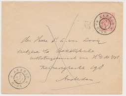 Envelop G. 8 A Akkrum - Amsterdam 1904 - Interi Postali