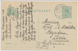 Briefkaart G. 90 A I Z-1 Velp - Lisse 1918 - Interi Postali