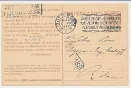 Spoorwegbriefkaart G. NS218 F - Locaal Te Rotterdam 1927 - Entiers Postaux