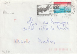 FLAMME  PERMANENTE  / N°  2884   62  CALAIS   TOUR DU  GUET - Mechanical Postmarks (Advertisement)