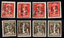 Setje Typo's 1936 - Ceres/Mercurius - O/used - Typo Precancels 1932-36 (Ceres And Mercurius)