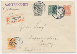 Envelop G. 23 B / Bijfr. Aangetekend Amsterdam - Duitsland 1937 - Entiers Postaux