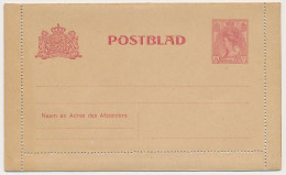 Postblad G. 14 - Bruin Papier - Onregelmatig Geperforeerd - Ganzsachen