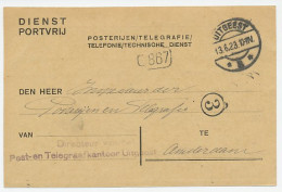 Dienst PTT Uitgeest - Amsterdam 1923 - Bestellerstempel - Unclassified