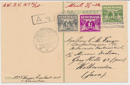 Briefkaart G. 222 / Bijfrankering Den Haag - Ned. Indie 1928 - Entiers Postaux