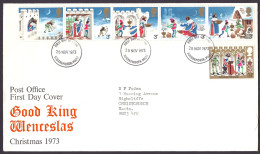 Great Britain 1973 - Christmas, Noel, Nativity, Natale, Weihnachten, Winter Scenes, Wise Men, Magi - FDC First Day Cover - 1971-80 Ediciones Decimal