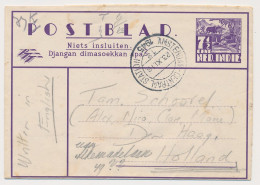 Postblad Camp Lampersari Semarang Neth. Indies - Den Haag 1945 - Niederländisch-Indien