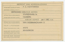 Verhuiskaart G. 13 Particulier Bedrukt Naarden 1939 - Interi Postali