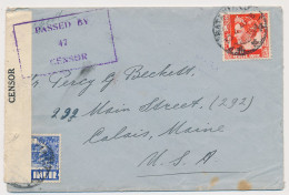 Censored Cover Batavia Netherlands Indies 1940 - USA 1940 - Indie Olandesi