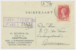 Firma Briefkaart Zwartsluis 1926 - Scheepsbetimmering - Masten - Non Classificati