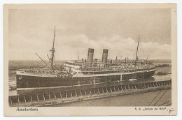 Prentbriefkaart SMN - S.S. Johan De Witt  - Steamers