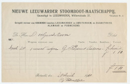 Vrachtrekening Leeuwarden - Leiden 1910 - Non Classés