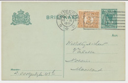 Briefkaart G. 90 A I / Bijfrankering Rotterdam - Maasland 1919 - Interi Postali