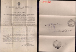 TALIE 1949 DOCUMENT AVEC DES INSTRUCTIONS SUR LA COMMENT DEMANDER UNE AIDE QUOTIDIENNE ET DES PENSIONS POUR LES VEUVES D - 1946-60: Poststempel