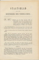 Staatsblad 1900 : Spoorlijn Edam - Volendam - Historical Documents